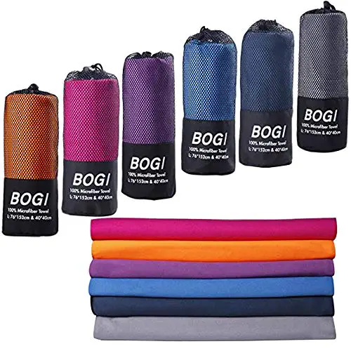 BOGI Microfiber Travel Sports Towel-Quick Dry Towel, Soft Lightweight...