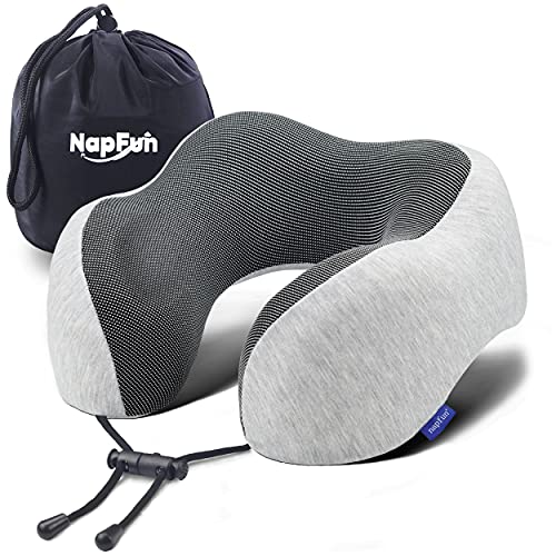 napfun Neck Pillow for Traveling, Upgraded Travel Neck Pillow for Airplane...