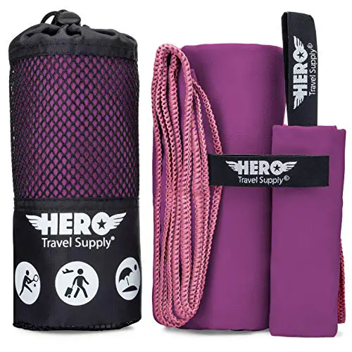 Hero Microfiber Towel for Travel, Camping, Backpacking, Beach, Gym –...