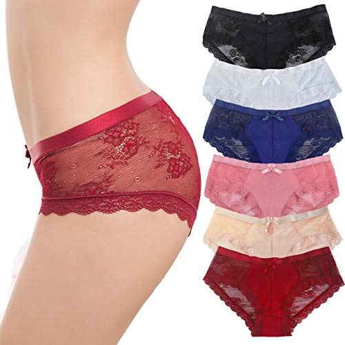 LEVAO Womens Bikini Panties Underwear Lace Hipster Seamless Sexy Hi Cuts...