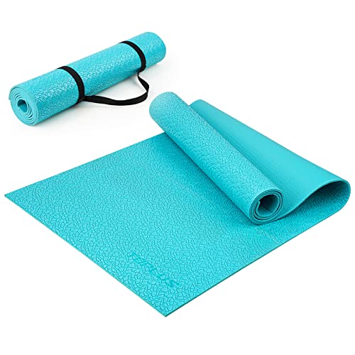 Travel Yoga Mat Eco Friendly Fitness Exercise Mat Sweat Absorbent Anti...