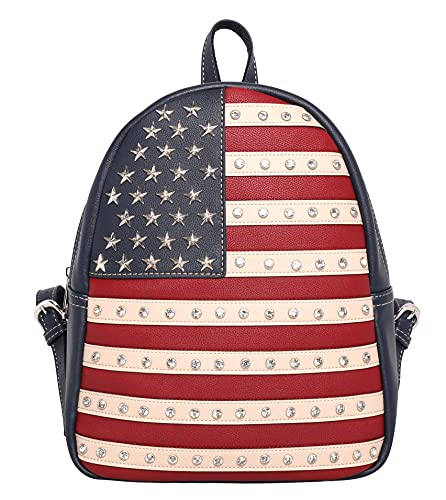 Montana West Women's American Flag Casual Backpacks Travel Daypack...