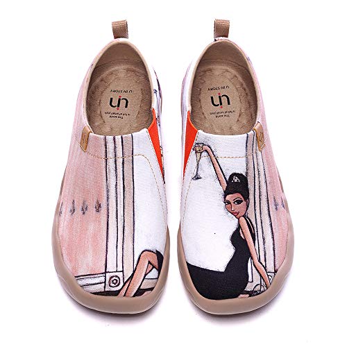UIN Women's Lightweight Sneakers Comfortable Canvas Slip On Flat Art...