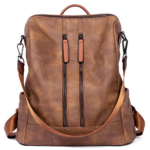 CLUCI Leather Backpack Purse for Women Convertible Large Travel Ladies...