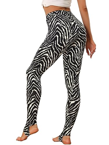 Allegra K Women's Leggings Printed High Waist Elastic Waistband Party Yoga...