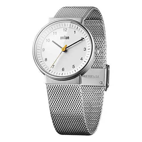 Braun Women's BN0031WHSLMHL Classic Silver-Tone Watch with Mesh Stainless...
