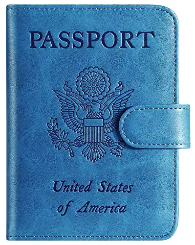 Passport Holder Cover Wallet RFID Blocking Leather Card Case Travel...