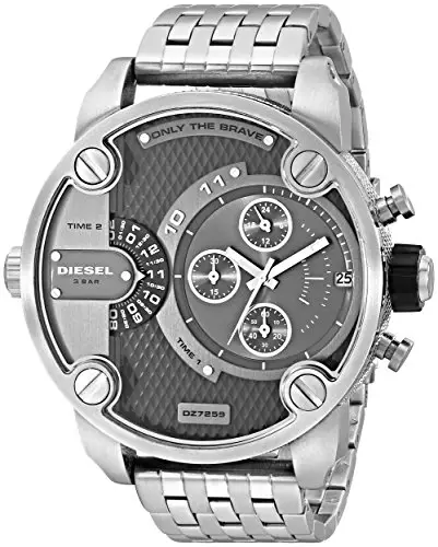 Diesel SBA Dual Time Zone Stainless Steel Men's Watch - DZ7259