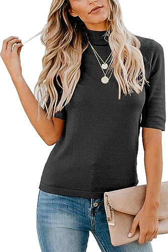 LETSRUNWILD Mock Turtleneck Cute Dressy Tops for Women Casual Fall Business...