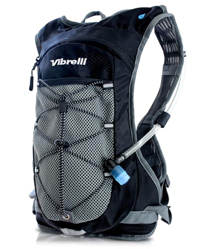Vibrelli Hydration Pack & 2L Hydration Water Bladder - High Flow Bite Valve...