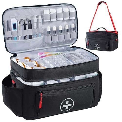 BAGSFY Travel Medicine Bag Organizer-Medicine Organizer Storage-Pill Bottle...