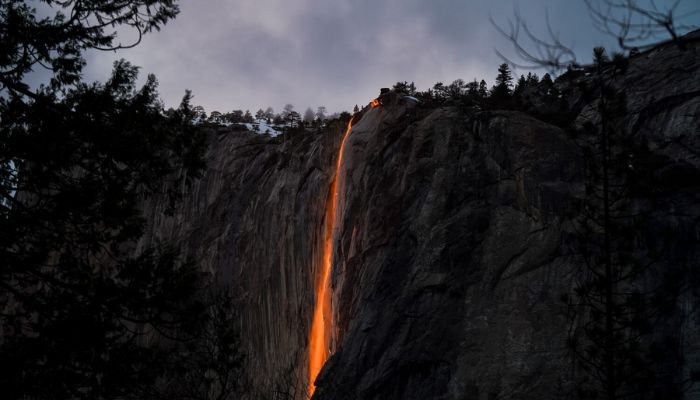 Horsetail Falls, The Waterfall That Looks Like It's on Fire